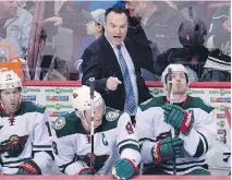  ?? J O NAT H A N H AY WA R D / T H E C A NA D I A N P R E S S ?? Minnesota Wild interim coach John Torchetti has spurred his team to three wins since taking over.