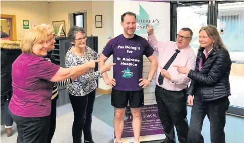  ??  ?? Great effort Neil Gray, MP for Airdrie, is running 5km a day throughout January to raise money for St Andrew’s Hospice