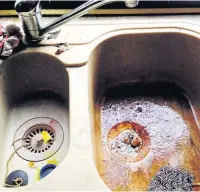  ??  ?? ●●This was the state of sink in a house in Rochdale after the tenants had to be evicted