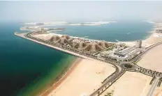  ??  ?? Top: The Dh2.4 billion mixed-use developmen­t Maryam Island in Sharjah. Above: The Al Marjan Island in Ras Al Khaimah, which has new resorts coming up.