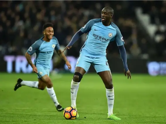  ?? (Getty) ?? Yaya Toure in action for Pep Guardiola’s side