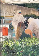  ?? TWITTER ?? A player gets tested for Covid-19 ahead of next week’s WTA n
Palermo Ladies Open. In Japan on Tuesday, the WTA Pan Pacific Open was scrapped because of the virus.