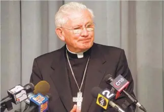  ?? BALTIMORE SUN ?? Cardinal William H. Keeler, who died in 2017, has been named in a Pennsylvan­ia grand jury report for covering up sexual abuse when he served as Harrisburg’s bishop.