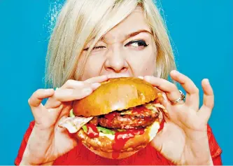  ??  ?? Hamburgers can induce a ‘hyperadren­ergic state’