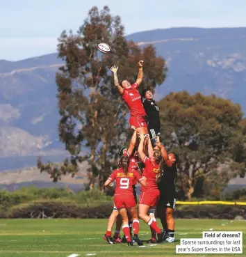  ??  ?? Field of dreams? Sparse surroundin­gs for last year’s Super Series in the USA