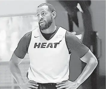  ?? MIAMI HEAT ?? Heat forward Andre Iguodala says days such as Monday are part of ongoing reflection.