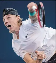  ?? CANADIAN PRESS FILE PHOTO ?? Denis Shapovalov, of Canada, is just 19, but he’s feeling a little older and little more mature and ready for the challenge of the U.S. Open and the crowds in New York City this year, compared to his first time last year.