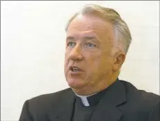  ?? Associated Press ?? Former Bishop Michael J. Bransfield of the Diocese of Wheeling-Charleston, W.Va., shown in 2005, resigned abruptly this month over sexual harassment allegation­s.