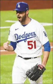  ??  ?? DYLAN FLORO ended a rally by striking out Randy Arozarena with two on in the second inning.