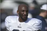  ?? KELVIN KUO - THE ASSOCIATED PRESS ?? FILE - In this July 30, 2019, file photo, Los Angeles Rams cornerback Aqib Talib is shown during training camp in Irvine, Calif.