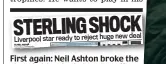  ??  ?? First again: Neil Ashton broke the story in Monday’s Sportsmail