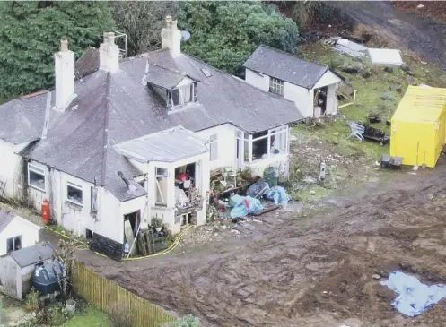  ??  ?? Clockwise from main: Police search Margaret Fleming’s home in Inverclyde; Margaret Fleming; Edward Cairney; Avril Jones