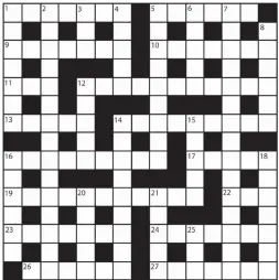  ??  ?? No 15,938 PRIZES of £20 will be awarded to the senders of the first three correct solutions checked. Solutions to: Daily Mail Prize Crossword No. 15,938, PO BOX 3451, Norwich, NR7 7NR. Entries may be submitted by second-class post. Envelopes must be postmarked no later than tomorrow. Please make sure you enclose your name and address.