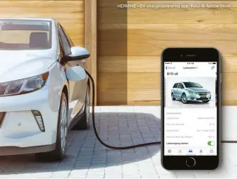  ??  ?? HERMINE - EV charge control via app. Foto: © Adobe Stock