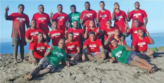  ?? Photo: FNRL ?? Defending Vodafone Cup champions Ravoravo Rabbitohs at the Sigatoka sand dunes on February 18, 2020.