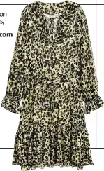  ??  ?? Chiffon dress, £15, hm.com