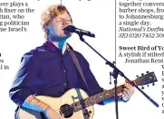  ??  ?? Ed-liner: Thinking
Out Loud singer Ed Sheeran will close the Glastonbur­y Festival on Sunday night