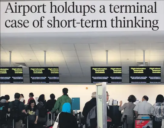  ?? Picture / Supplied ?? Travellers at Auckland Airport are suffering the bitter consequenc­es of years of limited investment in infrastruc­ture.