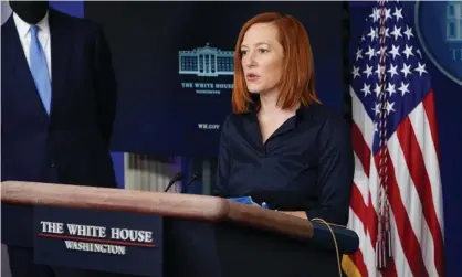  ?? Photograph: Mandel Ngan/AFP/Getty Images ?? White House press secretary Jen Psaki said the White House was ‘actively monitoring’ the ongoing market volatility.