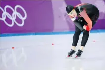  ?? LEAH HENNEL ?? Speedskate­r Ivanie Blondin of Ottawa finished fifth in the women’s 5,000 metres Friday in Gangneung, South Korea.