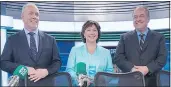  ?? — THE CANADIAN PRESS ?? NDP Leader John Horgan, Liberal Leader Christy Clark and Green party Leader Andrew Weaver are making a lot of promises, says Jerry Fairbanks of Mission.