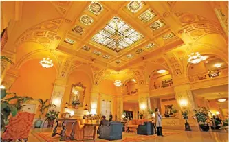  ??  ?? This file photo shows the lobby of the Hermitage Hotel in Nashville, Tenn. — AP