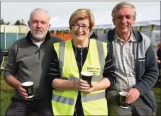  ?? PHOTOS BY MICHELLE COOPER GALVIN ?? Sean Tangney, Maureen O’Brien and Denis Tangney of Castlemain­e enjoying the day.