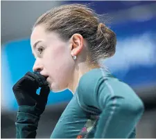  ?? ANNE-CHRISTINE POUJOULAT AFP VIA GETTY IMAGES ?? Kamila Valieva was suspended for illegal doping on Tuesday, one day after leading Russia to Olympic gold in team figure skating.