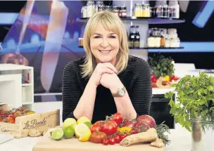  ??  ?? Fern Britton prepares a televisual feast