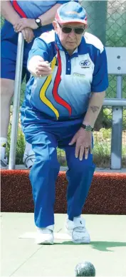  ??  ?? Right: Longwarry bowler Frank Hone watches his bowl against Garfield in division six on Saturday.