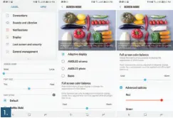  ??  ?? 1.
The Galaxy Note 8 affords granular control over exactly how its AMOLED display will look.