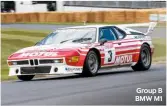  ??  ?? Group B BMW M1