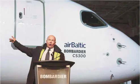  ?? GRAHAM HUGHES LA PRESSE CANADIENNE ?? Le p.-d.g. de Bombardier, Alain Bellemare