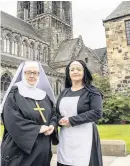  ??  ?? Popular classic Lorna Stewart (right) in character as Sister Maria with Lesley McCormick as Mother Superior