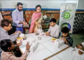  ??  ?? Ajay Gehi. Aishwarya Sharma (third from right), Chairperso­n, iTV Foundation, at the Blind Relief Associatio­n.