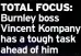  ?? ?? TOTAL FOCUS: Burnley boss Vincent Kompany has a tough task ahead of him