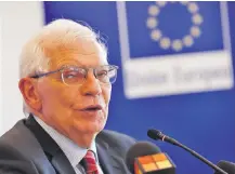  ?? ?? Josep Borrell, delegado de la UE para Política Exterior. EFE