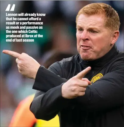  ??  ?? Celtic manager Neil Lennon struggles to get his message across during the second-leg defeat to Cluj at Parkhead
