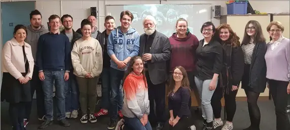  ??  ?? RIGHT: John Sheahan pictured at DIFE during a recent visit to the college