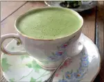  ??  ?? POTENCY AMPLIFIED: Matcha is made with dried green tea powder.