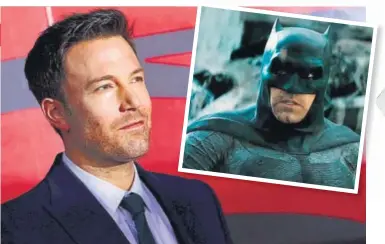  ??  ?? Ben Affleck, who plays the caped crusader in the upcoming Justice League movie, says Batman will be more ‘heroic’ in it