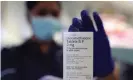  ??  ?? A staff member at a pharmacy in London holds a packet of the anti-inflammato­ry drug dexamethas­one, which was hailed as a ground-breaking treatment for hospital patients seriously ill with Covid-19. Photograph: Yui Mok/PA