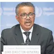  ?? FOTO: DI NOLFI/DPA ?? Tedros Adhanom Ghebreyesu­s ist WHO-Generaldir­ektor.