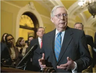  ?? MANUEL BALCE CENETA/AP ?? Senate Minority Leader Mitch McConnell, R-Ky., believes the U.S. mishandled the balloon incident.