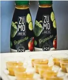  ?? —AP ?? Zumo Gazpacho – natural ingredient­s with purified sea water – at the Summer Fancy Food Show.