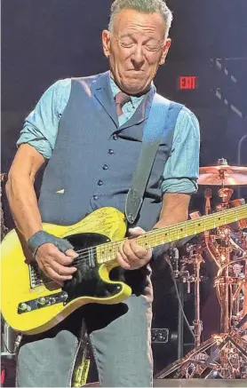  ?? MITCH SLATER PROVIDED BY ?? Bruce Springstee­n on stage March 25 at Pechanga Arena in San Diego.