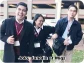  ??  ?? Jolo, Janella at Migz