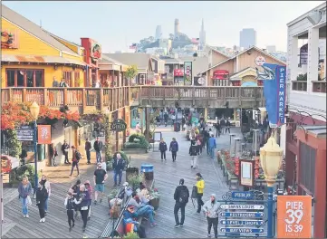  ??  ?? File photo shows Coit tower & Transameri­ca Pyramid as seen from Pier 39 at San Francisco Fisherman Wharf. — AFP photo