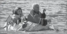  ?? COLIN CHISHOLM ?? Kings West MLA Leo Glavine participat­es in the pumpkin regatta for the first time with his granddaugh­ter Kennedy Glavine, 10.