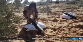  ?? (Twitter) ?? TERRORISTS ARE SEEN preparing the rockets fired into Israel on Monday by Islamic State’s Sinai Province affiliate.